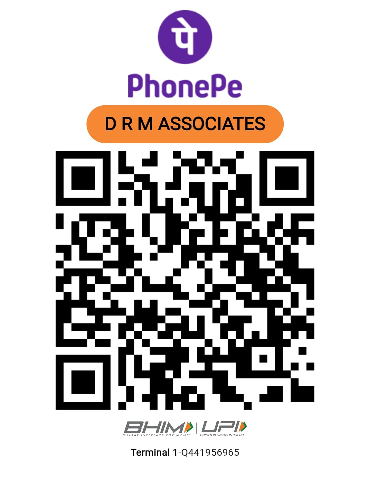 DRM ASSOCIATES PhonePe QR Code